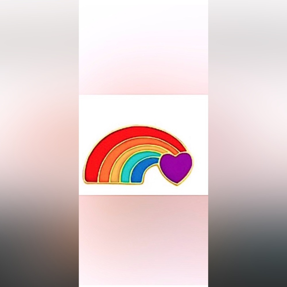 1 LGBTQ+ 🏳️‍🌈 Heart & Rainbow Flag pin